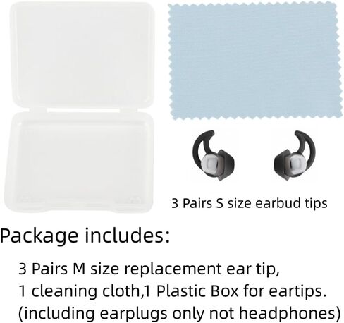 SNHTLS Silicone Replacement Ear Tips Ear Buds Tips Eargels Compatible with Bose Qc20 Qc30 IE2 SoundSport IE3 SIE2i Earbuds Replacement Tips Eartips for Earbuds 3 Pairs S Size in Kuwait