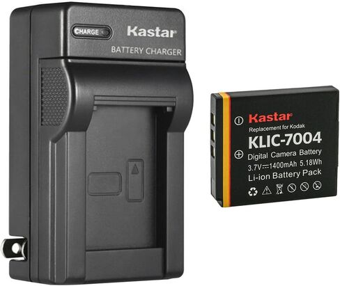 Kastar 3-Pack KLIC-7004 بطارية وشاحن حائط تيار متردد بديل لبطارية Kodak KLIC-7004 K7004، شاحن Kodak K7700، Kodak Zi8، EasyShare V1233، EasyShare V1253، EasyShare V1273 كاميرا رقمية in Saudi Arabia