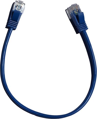 كابل تصحيح CAT6A إيثرنت رفيع، 1 قدم (10 حزم، أزرق)، كابل شبكة عالي السرعة 10 جيجابايت - RJ45، سلك نحاسي عاري، 28AWG، 550 ميجاهرتز in Kuwait
