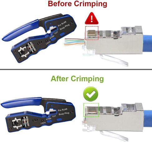 مجموعة ادوات اصلاح كيبلات الشبكة ار جيه 45/ار جيه 11/ار جيه 12 من تايواين، مجموعة ادوات تجعيد كيبلات الجوال المحمولة كات 5 وكات 6، 8P4P6P موصلات اختبار الكيبلات، اداة تعرية تجعيد ايثرنت in Kuwait