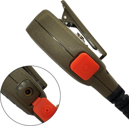 Rataok uv-5r IP65 مقاوم للماء على الكتف ميكروفون مكبر صوت يدوي مع مقبس صوت 3.5 مم متوافق مع Baofeng Kenwood Retivis 2 Pin اتجاهين راديو لاسلكي تخاطب in Kuwait