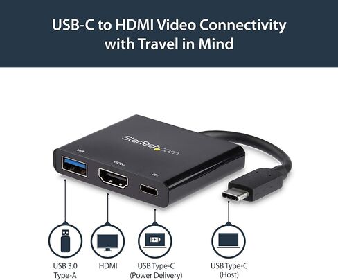 StarTech USB-C VGA Multiport Adapter with USB 3.0 Type-A and Power Delivery in Kuwait