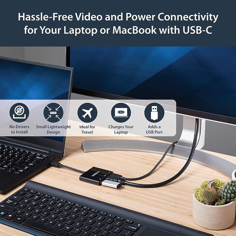 StarTech USB-C VGA Multiport Adapter with USB 3.0 Type-A and Power Delivery in Kuwait