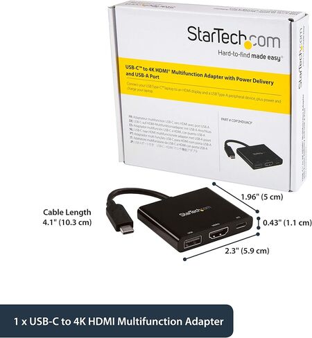 StarTech USB-C VGA Multiport Adapter with USB 3.0 Type-A and Power Delivery in Kuwait