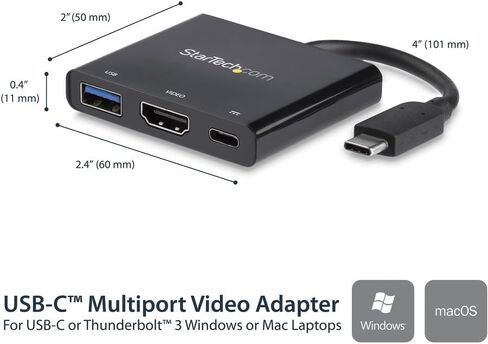 StarTech USB-C VGA Multiport Adapter with USB 3.0 Type-A and Power Delivery in Kuwait