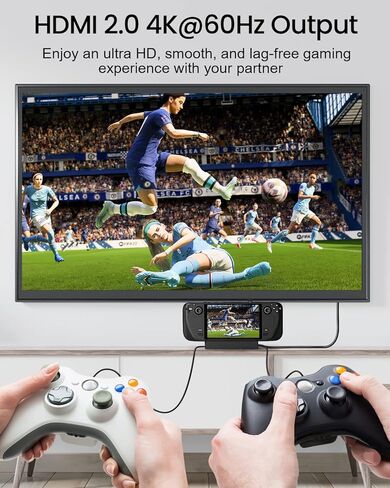 قاعدة شحن لسطح ستيم: منصة ستريم ديك 6 في 1 مع HDMI 2.0 4K عند 60Hz وايثرنت 1000Mbps و3 USB 3.0 ومنفذ شحن سريع متوافق مع صمام ستيم ديك in Kuwait