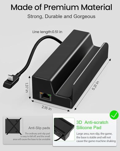 قاعدة شحن لسطح ستيم: منصة ستريم ديك 6 في 1 مع HDMI 2.0 4K عند 60Hz وايثرنت 1000Mbps و3 USB 3.0 ومنفذ شحن سريع متوافق مع صمام ستيم ديك in Kuwait