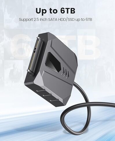 حاوية محرك الأقراص الصلبة الخارجية ORICO 2.5 SATA إلى كابل USB، كابل USB 3.0 إلى SATA III لمحرك الأقراص الصلبة HDD/SSD مقاس 2.5 بوصة يدعم UASP مع حافظة سيليكون 2.5 بوصة (S2-3AB-10) in Kuwait