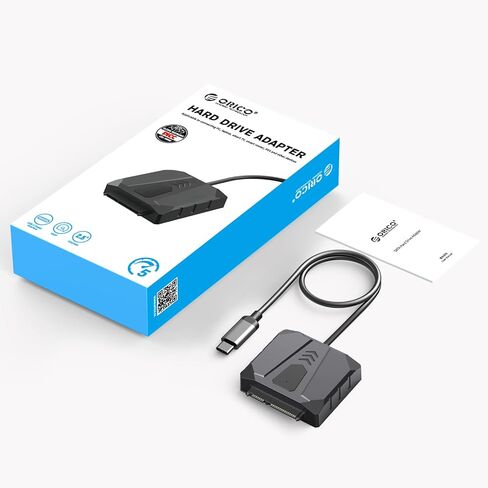 حاوية محرك الأقراص الصلبة الخارجية ORICO 2.5 SATA إلى كابل USB، كابل USB 3.0 إلى SATA III لمحرك الأقراص الصلبة HDD/SSD مقاس 2.5 بوصة يدعم UASP مع حافظة سيليكون 2.5 بوصة (S2-3AB-10) in Kuwait