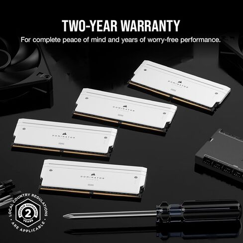 مجموعة ملحقات CORSAIR Dominator Titanium RGB DDR5 RAM 2X Fin - أبيض (بدون ذاكرة فعلية) in Saudi Arabia