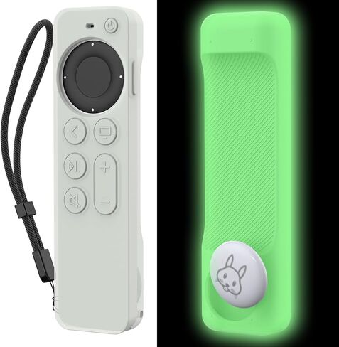 AhaStyle Case Compatible with 2022 Apple TV 4K HD Siri Remote 3rd Generation [AirTag Holder Built in] All Around Cover Apple TV Remote/Siri Remote (2nd) and AirTag (Pink) in Kuwait