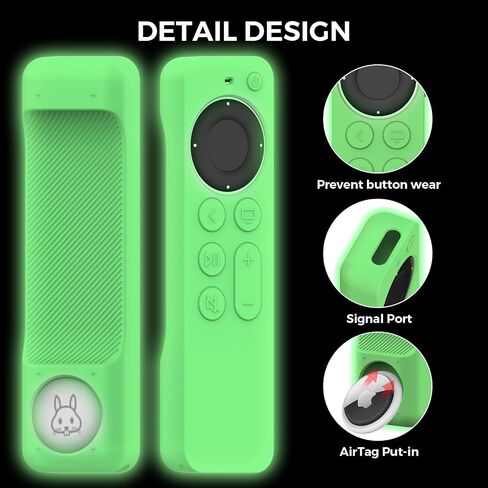 AhaStyle Case Compatible with 2022 Apple TV 4K HD Siri Remote 3rd Generation [AirTag Holder Built in] All Around Cover Apple TV Remote/Siri Remote (2nd) and AirTag (Pink) in Kuwait