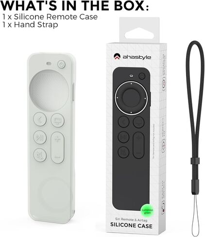 AhaStyle Case Compatible with 2022 Apple TV 4K HD Siri Remote 3rd Generation [AirTag Holder Built in] All Around Cover Apple TV Remote/Siri Remote (2nd) and AirTag (Pink) in Kuwait