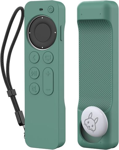 AhaStyle Case Compatible with 2022 Apple TV 4K HD Siri Remote 3rd Generation [AirTag Holder Built in] All Around Cover Apple TV Remote/Siri Remote (2nd) and AirTag (Pink) in Kuwait