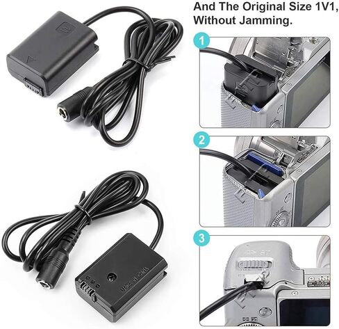 AC-PW20 كاميرات محول الطاقة DC المقرنة شاحن NP-FW50 الدمية البطارية مجموعة إمدادات الطاقة لسوني ألفا A6000 A6100 A6400 A6500 A6300 A5100 A7 A7II A7RII A7SII A7S A7R RX10 II IV NEX كاميرات. in Kuwait