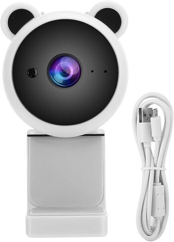 كاميرا ويب HD بدقة 2 ميجابكسل بكسل 1080P للكمبيوتر الشخصي مع ميكروفون واللابتوب (ابيض) in Saudi Arabia