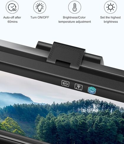 كاولسو شريط اضاءة للشاشة مع تحكم باللمس، مصباح مراقبة للعناية بالعين مع 3 اوضاع الوان بدون وهج، مصباح مكتب LED يعمل بمنفذ USB للمكتب والمنزل وغرفة الدراسة in Kuwait