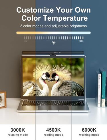 كاولسو شريط اضاءة للشاشة مع تحكم باللمس، مصباح مراقبة للعناية بالعين مع 3 اوضاع الوان بدون وهج، مصباح مكتب LED يعمل بمنفذ USB للمكتب والمنزل وغرفة الدراسة in Kuwait