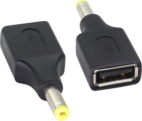 AAOTOKK (2 حزمة) 5 فولت USB إلى DC5.5 × 2.1 مم محول طاقة التوصيل محول USB 2.0 أنثى إلى تيار مستمر 5.5 × 2.1 مم ذكر تيار مستمر قابس طاقة أسطوانة شاحن سلك موصل لجهاز شحن 5 فولت تيار مستمر أو USB (F/5.5 × 2.1) in Saudi Arabia