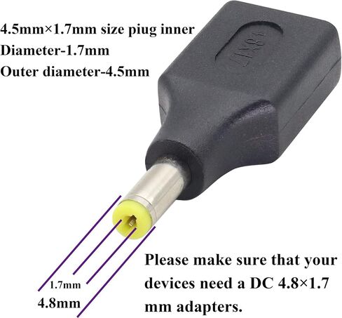 AAOTOKK (2 حزمة) 5 فولت USB إلى DC5.5 × 2.1 مم محول طاقة التوصيل محول USB 2.0 أنثى إلى تيار مستمر 5.5 × 2.1 مم ذكر تيار مستمر قابس طاقة أسطوانة شاحن سلك موصل لجهاز شحن 5 فولت تيار مستمر أو USB (F/5.5 × 2.1) in Saudi Arabia