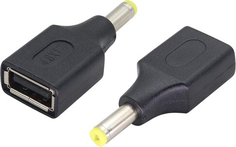 AAOTOKK (2 حزمة) 5 فولت USB إلى DC5.5 × 2.1 مم محول طاقة التوصيل محول USB 2.0 أنثى إلى تيار مستمر 5.5 × 2.1 مم ذكر تيار مستمر قابس طاقة أسطوانة شاحن سلك موصل لجهاز شحن 5 فولت تيار مستمر أو USB (F/5.5 × 2.1) in Saudi Arabia