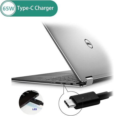 شاحن تيار متردد USB من النوع C 65 وات لجهاز Dell Latitude 3300 3380 3390 3400 3500 Precision 3540 Dell Latitude 5175 5179 5280 5285 5289 Dell Latitude 7300 7370 7379 7389 (2 في 1) LA65NM170 سلك إمداد الطاقة للكمبيوتر المحمول in Kuwait