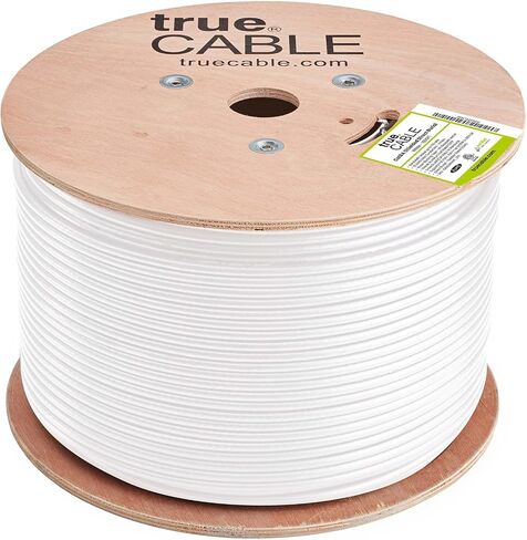 TRUE CABLE Cat6A Direct Burial Bulk Ethernet Cable, Shielded F/UTP, 500ft, Black, Waterproof, Outdoor OSP Jacket, 23AWG Solid Bare Copper, 750MHz, PoE++ 100W in Kuwait