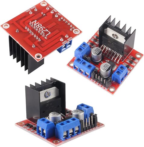 8PCS L298N Motor Drive Controller Board Dual H Bridge DC Robot Stepper Motor Compatible with Electric Projects, Smart Car Robot in Kuwait
