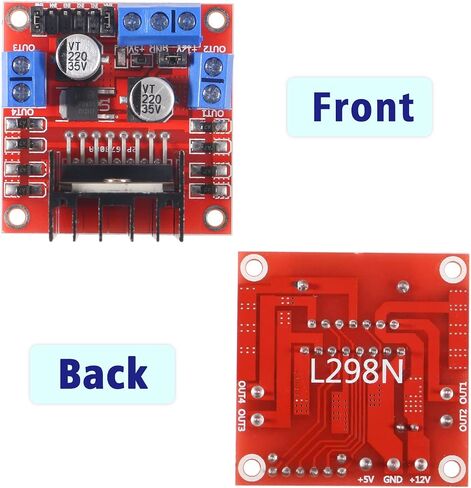 8PCS L298N Motor Drive Controller Board Dual H Bridge DC Robot Stepper Motor Compatible with Electric Projects, Smart Car Robot in Kuwait