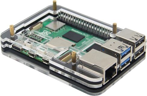 Geekworm 5 Layers Computer Acrylic Case for Raspberry Pi 5 4GB/8GB (P396) in Saudi Arabia