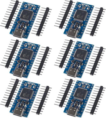 6pcs Pro Micro for Atmega32U4 5V 16MHz Bootloadered IDE Micro USB Pro Micro Development Board Microcontroller Compatible for Pro Micro Serial Connection with arduino Pin Header (Type-C USB) in Kuwait