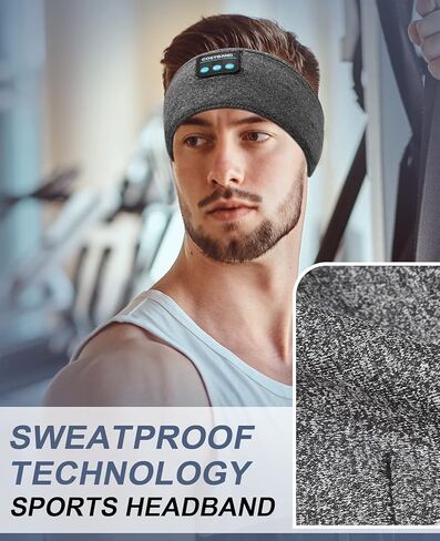 ASMRBAND سماعات رأس للنوم، عصابة رأس رياضية لاسلكية، سماعات رأس بلوتوث 10 ساعات مع سماعات أذن ناعمة ومريحة للنوم الجانبي، أدوات تقنية رائعة، هدية فريدة من نوعها in Kuwait