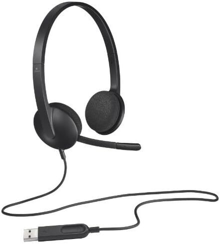 لوجيتك سماعة رأس USB H340، ستيريو، سماعة رأس USB لنظام التشغيل Windows وMac (مجددة معتمدة) in Kuwait