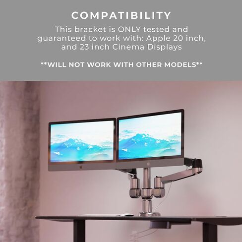 ☀ محول تثبيت لشاشات Apple Cinema | 20 بوصة و23 بوصة | يستبدل Apple M9649G/A | حاصلة على براءة اختراع - من HumanCentric in Saudi Arabia