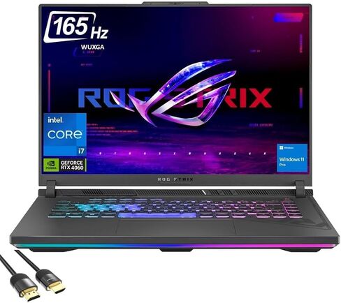 كمبيوتر محمول للألعاب ASUS ROG Strix G16، شاشة WUXGA 165 هرتز مقاس 16 بوصة، GeForce RTX 4060 140 وات، الجيل الثالث عشر Intel 14-Core i7-13650HX، 64 جيجابايت DDR5، 1 تيرابايت NVMe SSD، TB 4، 4-Zone RGB، WiFi 6E، كابل PDG HDMI 2.1 ، فوز 11 برو in Saudi Arabia