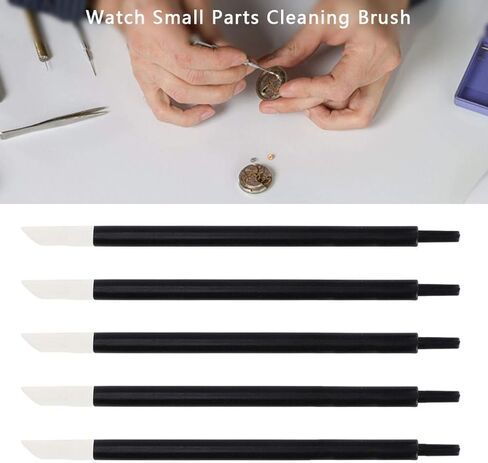 Watch Small Parts Cleaning Brush, Lighter Weight White Soft Rubber DIY Watch Literal Cleaning Tool Multi‑Purpose Clean Swab Kits for Accuracy Instruments in Saudi Arabia