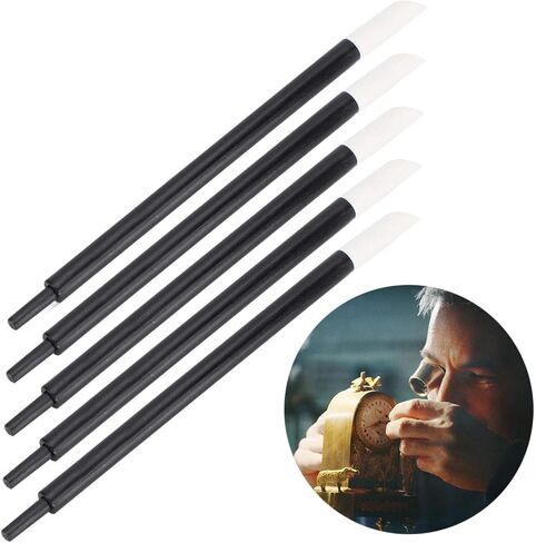 Watch Small Parts Cleaning Brush, Lighter Weight White Soft Rubber DIY Watch Literal Cleaning Tool Multi‑Purpose Clean Swab Kits for Accuracy Instruments in Saudi Arabia