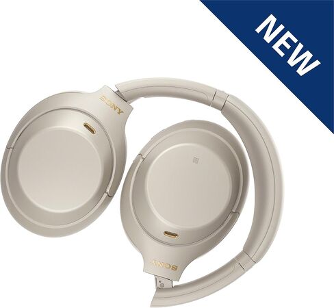 Sony Noise Cancelling Wireless Headphones - 30hr Battery Life - Over Ear Style - Optimised for Alexa and Google Assistant - Built-in mic for Calls - WH-1000XM4S.CE7 - Limited Edition - Silver/Gold in Kuwait