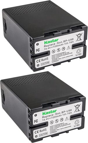 Kastar 4 عبوات BP-U98 استبدال بطارية لسوني BP-U30، BP-U35، BP-U60، BP-U60T، BP-U66، BP-U65، BP-U68، BP-U70، BP-U90، BP-U95 ، بطارية BP-U96، BP-U98، شاحن سوني BC-U1، شاحن BC-U2 in Kuwait