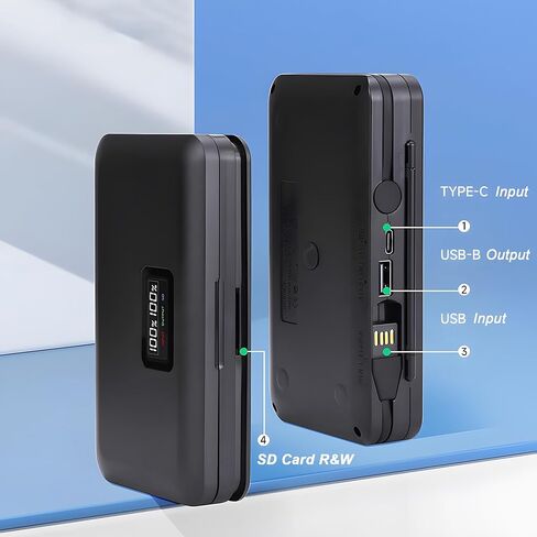 شاحن بطارية NP-FZ100 مع قارئ بطاقات متوافق مع أجهزة سوني A7MII/A7III/A7RIII/A9/A7MIV/A7RIV/A7C/A7S3/A6600/A9M2/A7R5/FX30/7RM3/9S، LICE-9 in Kuwait