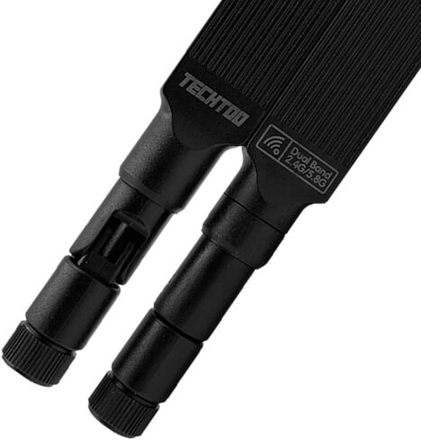 هوائي WiFi TECHTOO ثنائي النطاق 9 dBi 2.4/5.8 جيجا هرتز W/ 2 x U.FL/IPEX إلى SMA Jack لبطاقات PCI Mini PCIe - جهاز التوجيه AP - كاميرا IP للأمان - محول بطاقة USB - سطح المكتب للكمبيوتر الشخصي - الطائرة بدون طيار - إصدار PS4 (2- علية) in Kuwait