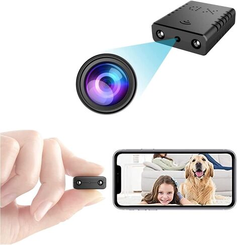 Spy Camera Mini Hidden WiFi Camera HD 1080P with Night Vision and Motion Detection, Nanny Cam,Baby Monitor with Upgraded, AI Human Motion Detection,Cloud Storage for Security with iOS Android APP in Saudi Arabia