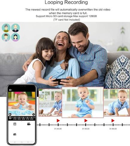 Spy Camera Mini Hidden WiFi Camera HD 1080P with Night Vision and Motion Detection, Nanny Cam,Baby Monitor with Upgraded, AI Human Motion Detection,Cloud Storage for Security with iOS Android APP in Saudi Arabia