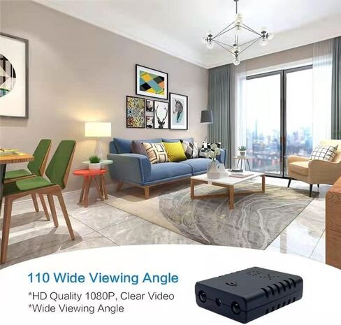 Spy Camera Mini Hidden WiFi Camera HD 1080P with Night Vision and Motion Detection, Nanny Cam,Baby Monitor with Upgraded, AI Human Motion Detection,Cloud Storage for Security with iOS Android APP in Saudi Arabia