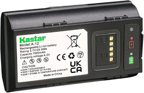 Kastar A12 Battery 1-Pack 3.7V 7000mAh Replacement for Arlo A-12 308-50025-03 A6E31BA7014F7 VMA2400 AVD2001 AVD2001B FC9C98018288 ABY11CKS016CD 272-50114-01, Arlo Essential Wire-Free Video Doorbell in Saudi Arabia