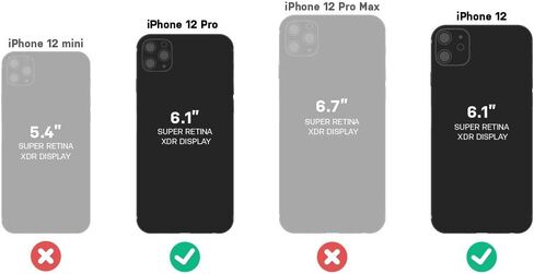 حافظة OtterBox الشفافة مع حافة ملونة لهاتف iPhone 12/12 Pro - كريستال أسود (شفاف/أسود) in Saudi Arabia