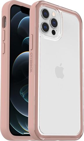 حافظة OtterBox الشفافة مع حافة ملونة لهاتف iPhone 12/12 Pro - كريستال أسود (شفاف/أسود) in Saudi Arabia
