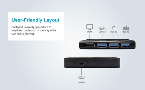 كانمور TY02 USB4 موزع متعدد المنافذ (أسود) in Kuwait