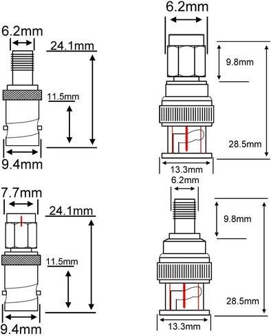 onelinkmore SMA to BNC Adapter Kits for SDR, Handheld Radios, Scanner, Walkie Talkie, Coaxial Adapter, 4 Pieces in Kuwait