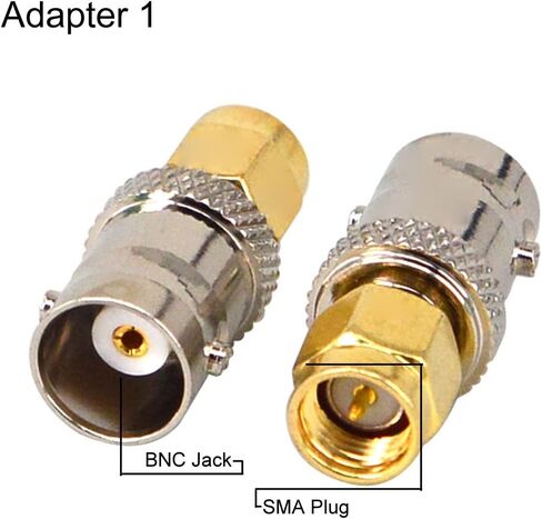 onelinkmore SMA to BNC Adapter Kits for SDR, Handheld Radios, Scanner, Walkie Talkie, Coaxial Adapter, 4 Pieces in Kuwait